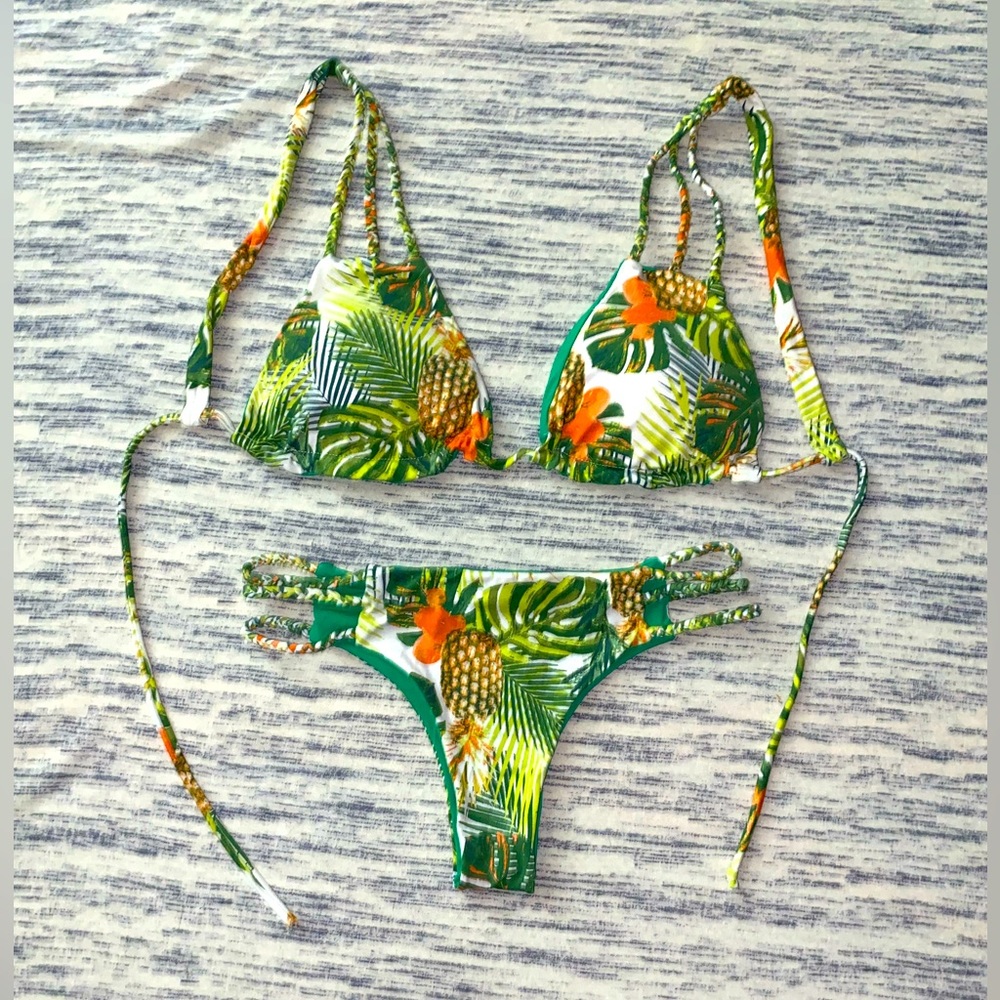 San Lorenzo Reversible Green Bikini Sets💚